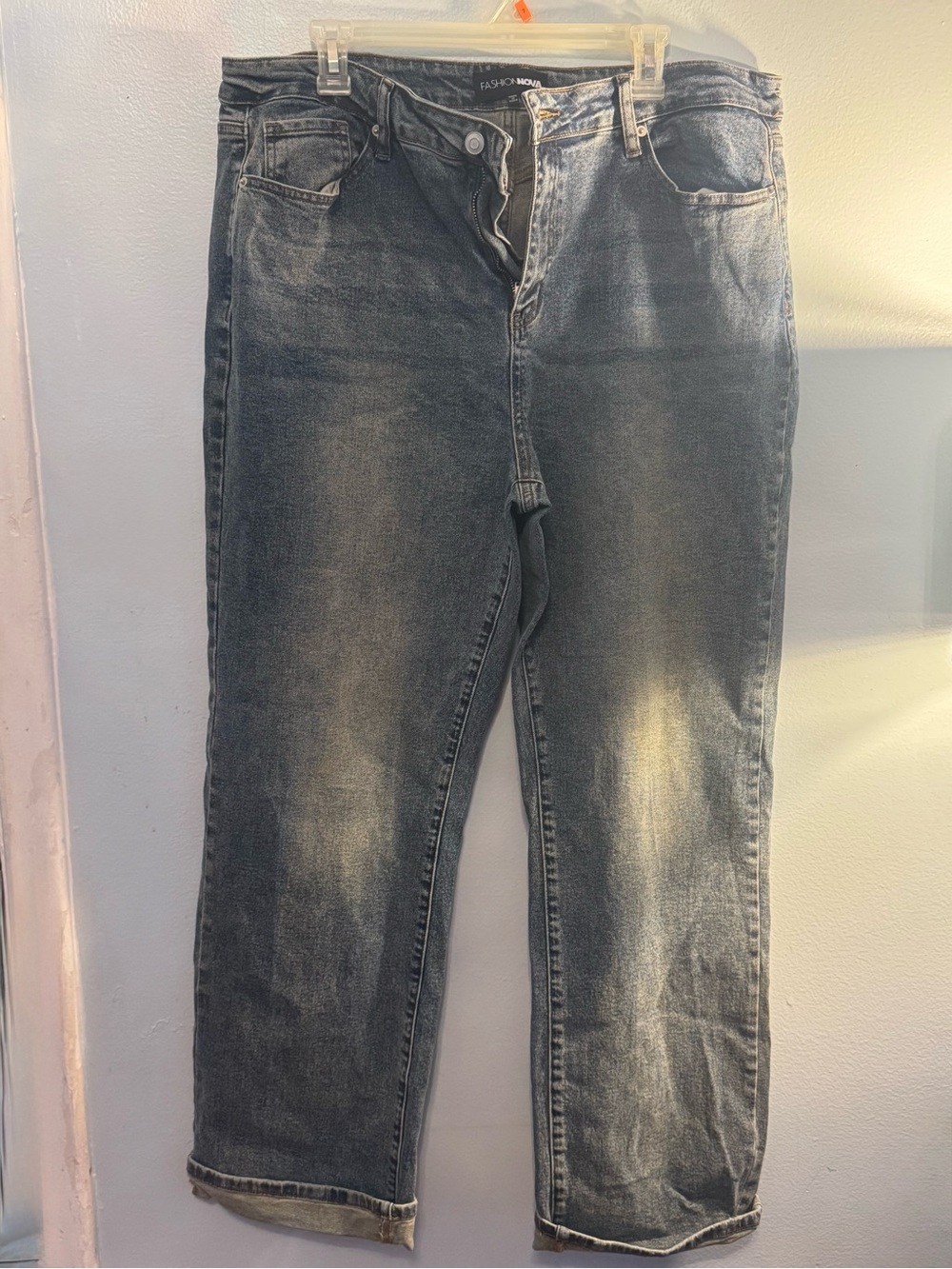Fashion Nova Relaxed Fit Boyfriend Jeans - Size 16